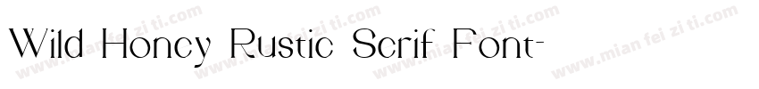 Wild Honey Rustic Serif Font字体转换